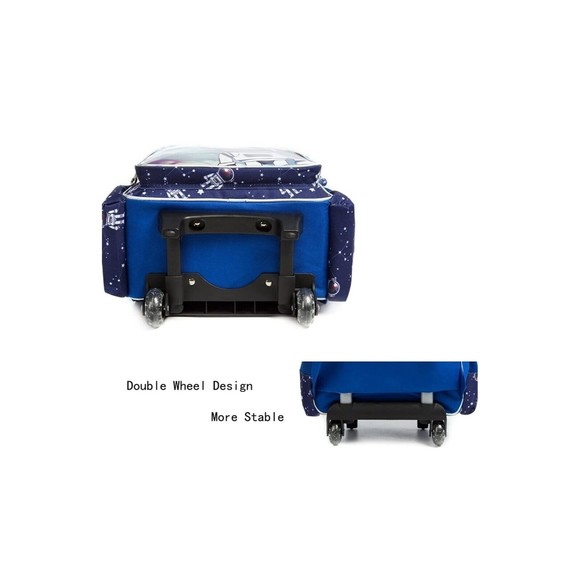 MOHCO Rolling Backpack Cute 16 inch Set 3 in 1 with Lunch Bag and Pencil Case... - Picture 4 of 7